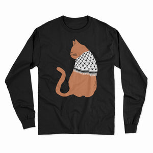 Long Sleeve Palestinian Catfiyyeh Shirt (Orange Cat)