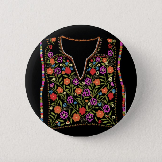 Floral Thobe Button Pin