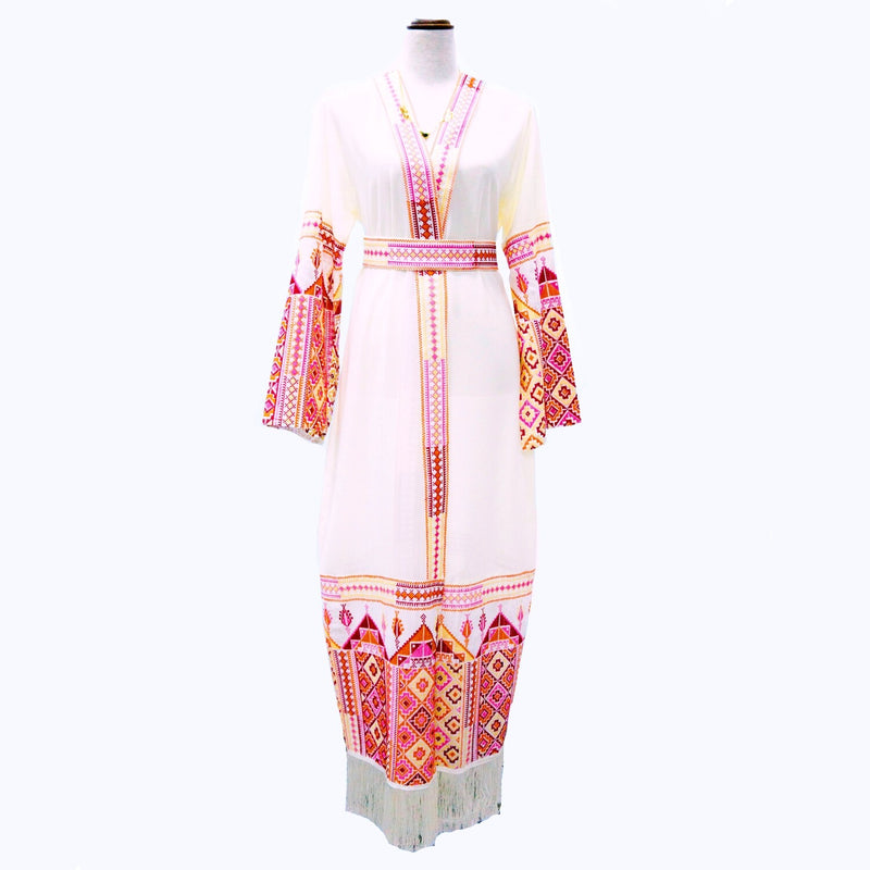 Sunset Palestinian Tatreez Kimono