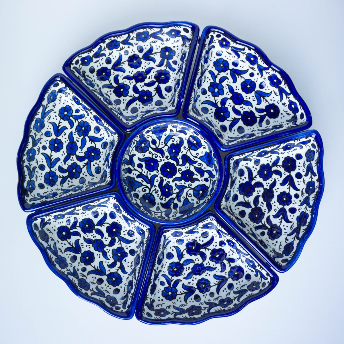 Hand-Painted Khalili Ceramic Combination Tray (Colorful)