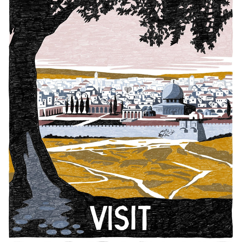 Reclaimed "Visit Palestine" Poster