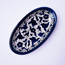 Load image into Gallery viewer, Hand-Painted Khalili Ceramic Oval Plate