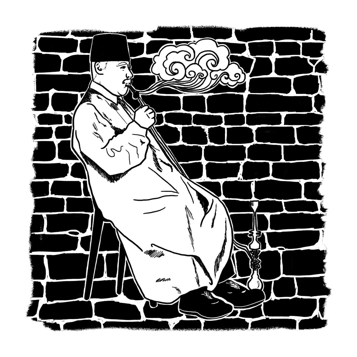 "Palestinian-Armenian Priest & Argileh" Print