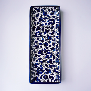 Hand-Painted Khalili Ceramic Large Rectangle Plate