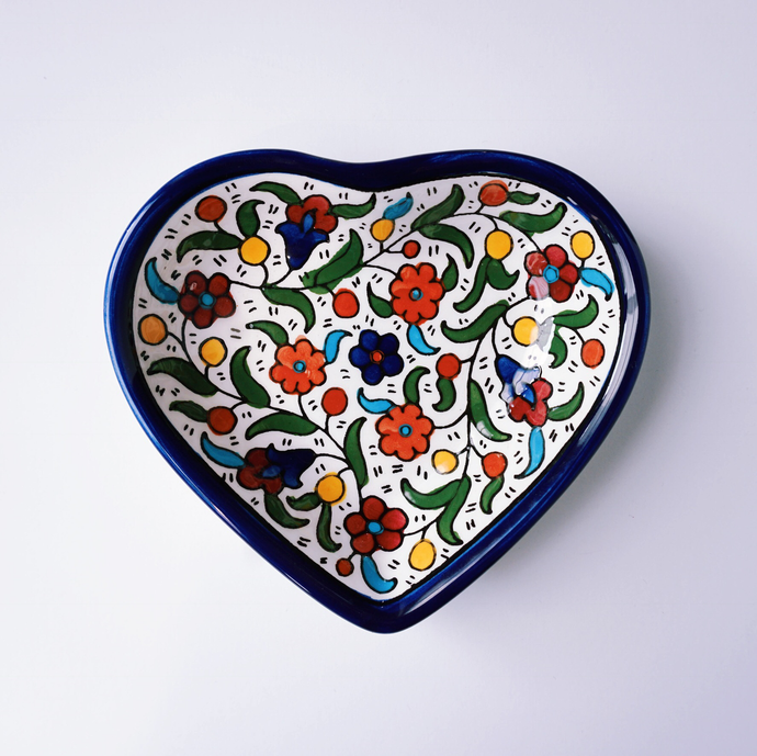 Hand-Painted Khalili Heart Ceramic Bowl