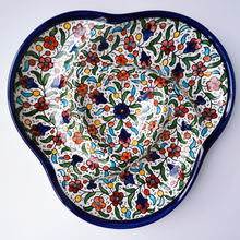 Load image into Gallery viewer, Hand-Painted Khalili Ceramic Divided Serving Platter