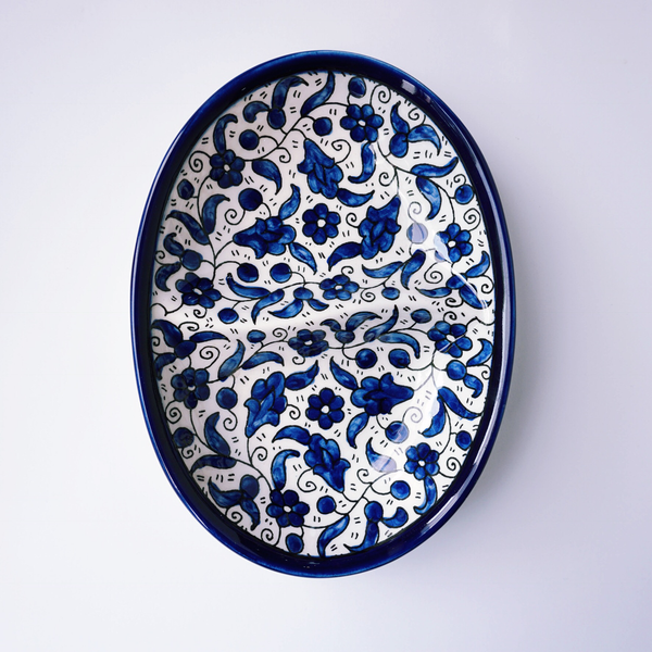 Hand-Painted Khalili Ceramic Half Split Plate
