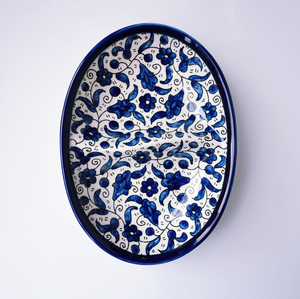 Hand-Painted Khalili Ceramic Half Split Plate