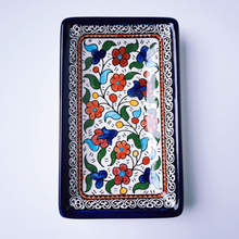 Load image into Gallery viewer, Hand-Painted Khalili Ceramic Small Rectangular Plate