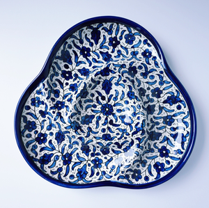 Hand-Painted Khalili Ceramic Divided Serving Platter