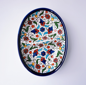 Hand-Painted Khalili Ceramic Half Split Plate