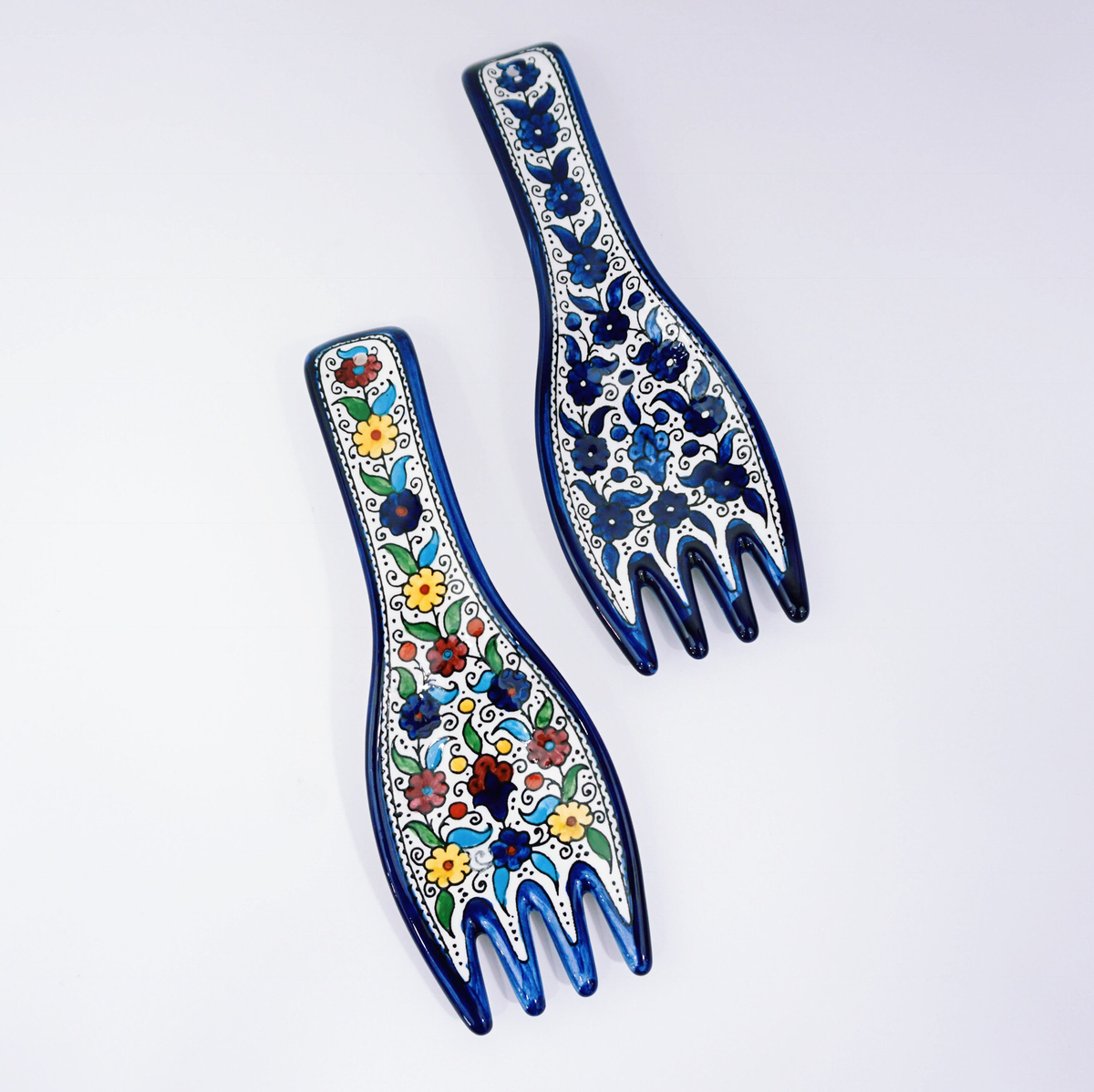 Hand-Painted Khalili Ceramic Spoonrest (Fork)