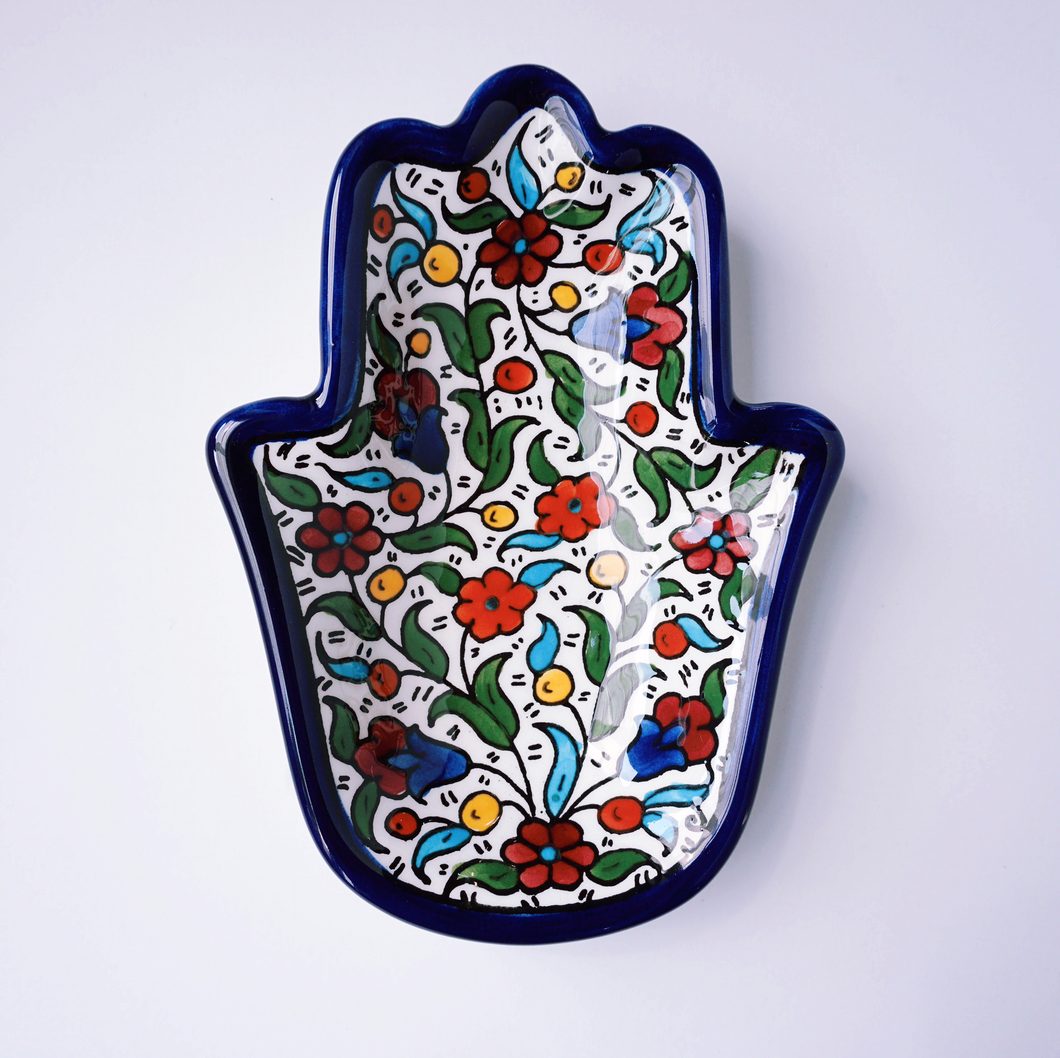 Hand-Painted Khalili Ceramic Hand Plate