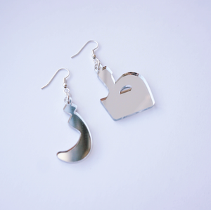 Silver Mirror "Toz" Earrings