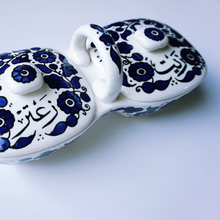 Load image into Gallery viewer, Hand-Painted Khalili Ceramic Zeit and Zaatar Dip Tray