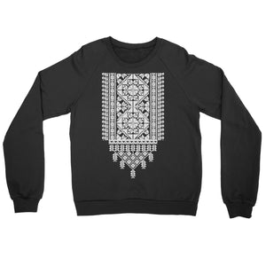 Palestinian Qabbeh Crewneck Sweatshirt (Black)