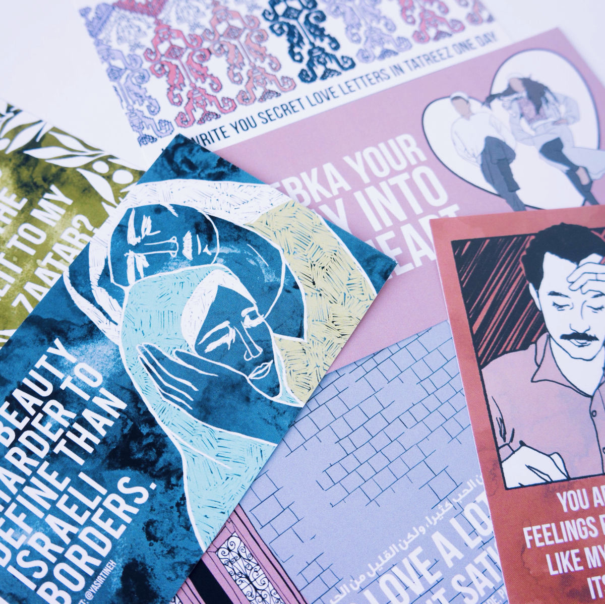 Watan Palestinian Valentine Card Set