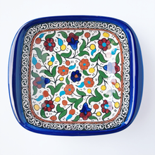 Load image into Gallery viewer, Hand-Painted Khalili Ceramic Deep Rounded Square Bowl