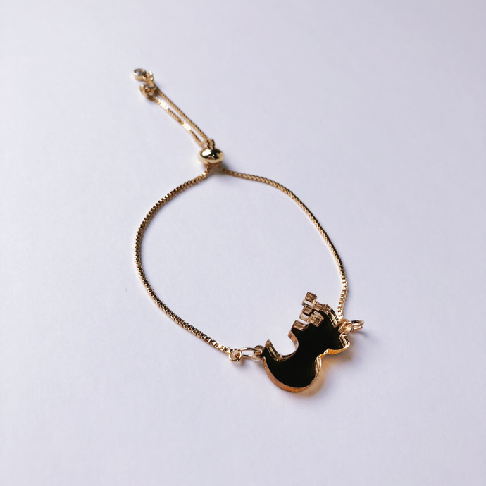 Arabic Letter Bracelet (Gold Mirror)