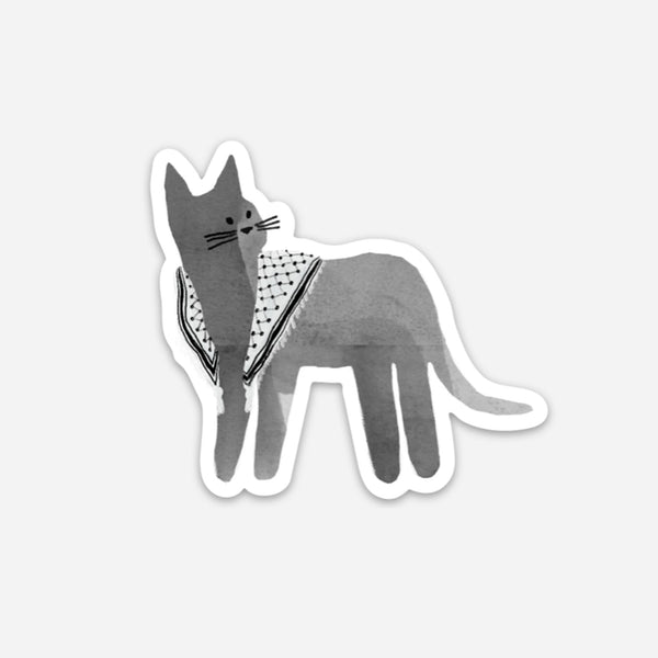 Palestinian Grey Catfiyyeh Sticker