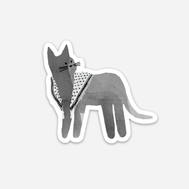 Palestinian Grey Catfiyyeh Sticker