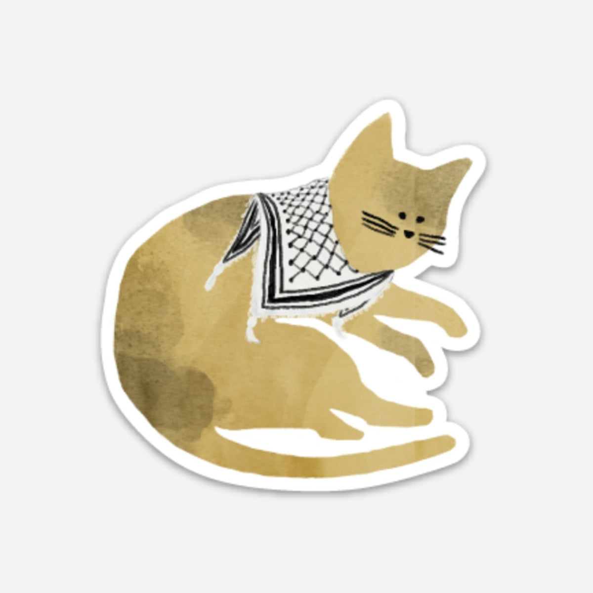 Palestinian Orange Catfiyyeh Sticker