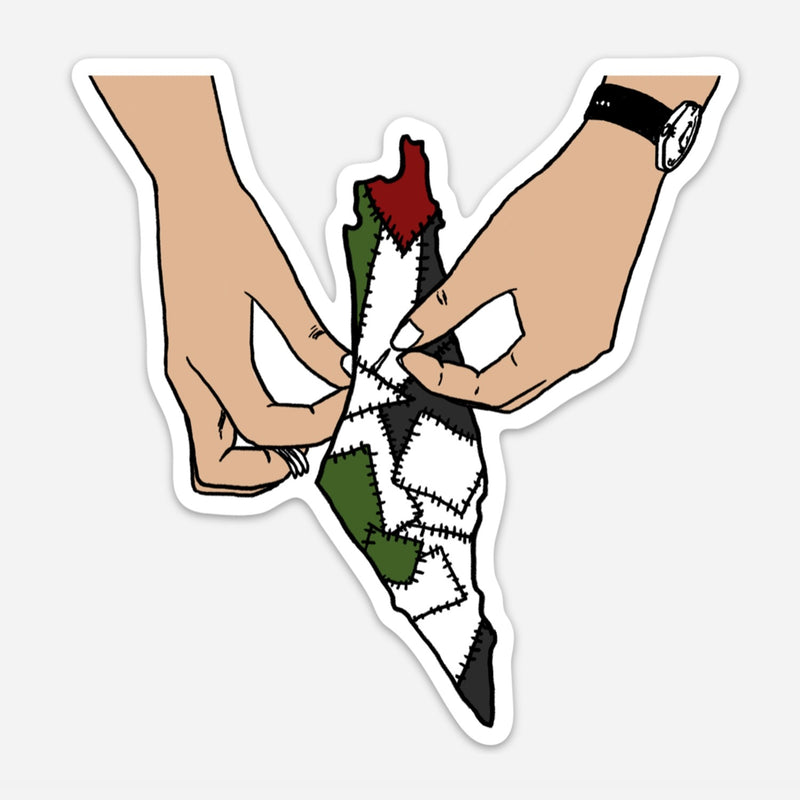 "Sewing Palestine" Laptop Decal