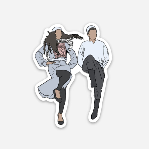 Palestinian Debke Duo Sticker