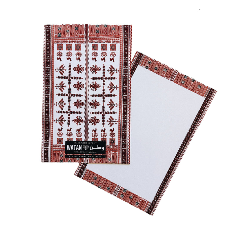 Classic Ramallah Tatreez Social Stationery Set