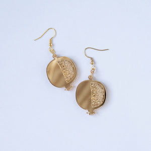 Palestinian Pomegranate Earrings (Gold)