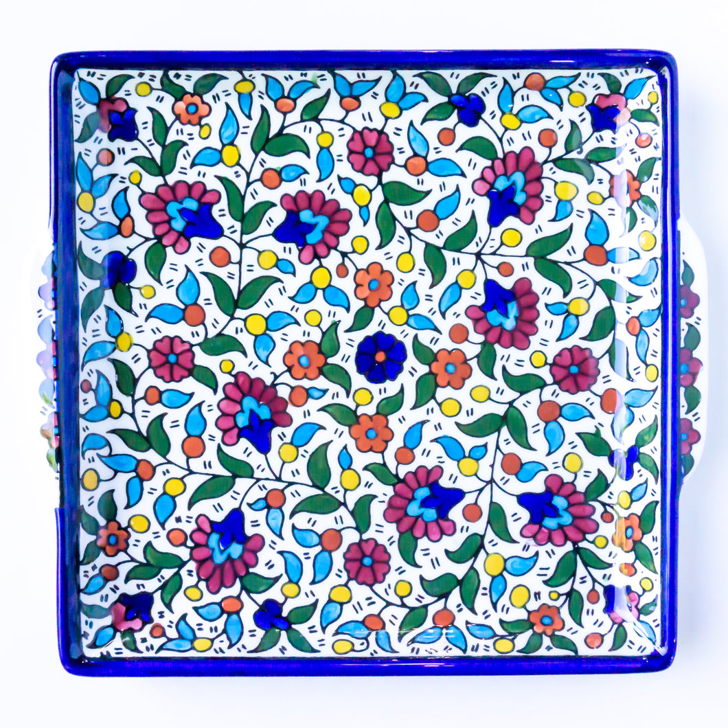 Hand-Painted Khalili Ceramic Tray
