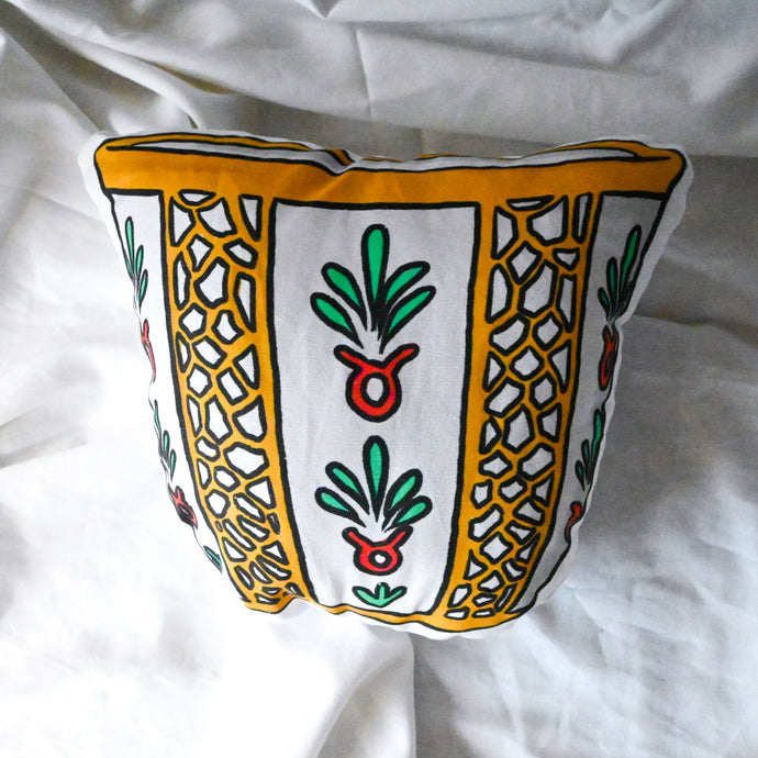 Palestinian Coffee Cup Pillow (Bright)