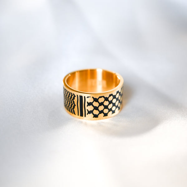 Watan Kuffiyeh Ring (Gold)