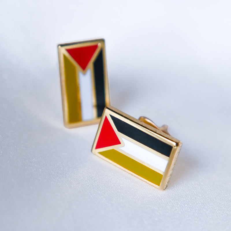Palestinian Flag Stud Earrings