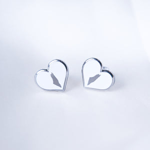 Palestine Love Stud Earrings (White)