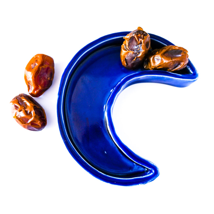 Small Ramadan Moon Ceramic Dish (Blue)