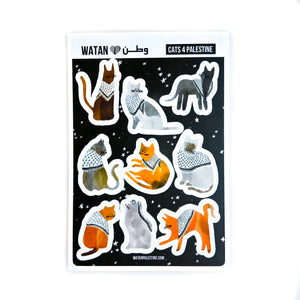 Palestinian Catfiyyeh Sticker Sheet