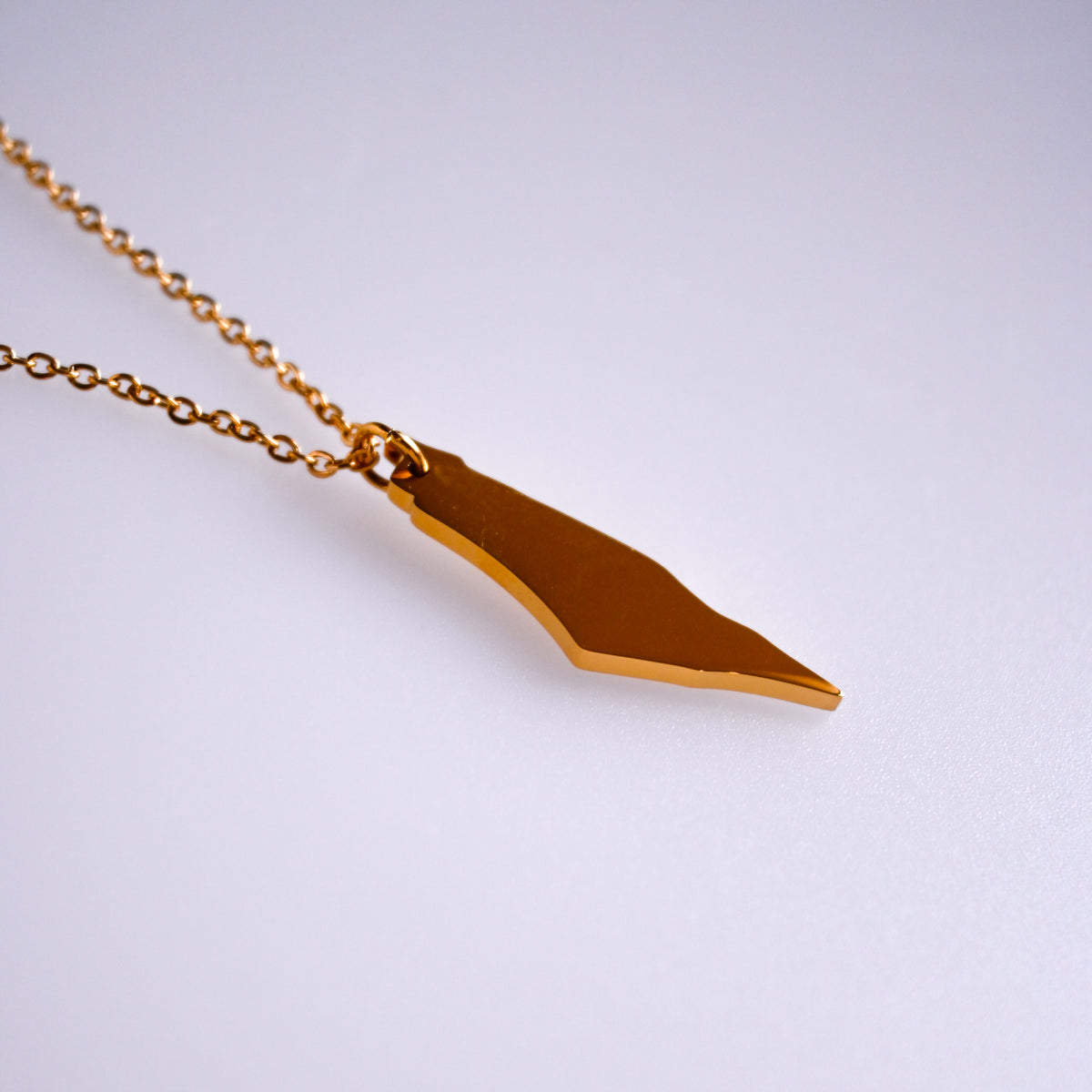 Palestine Map Necklace (Gold)