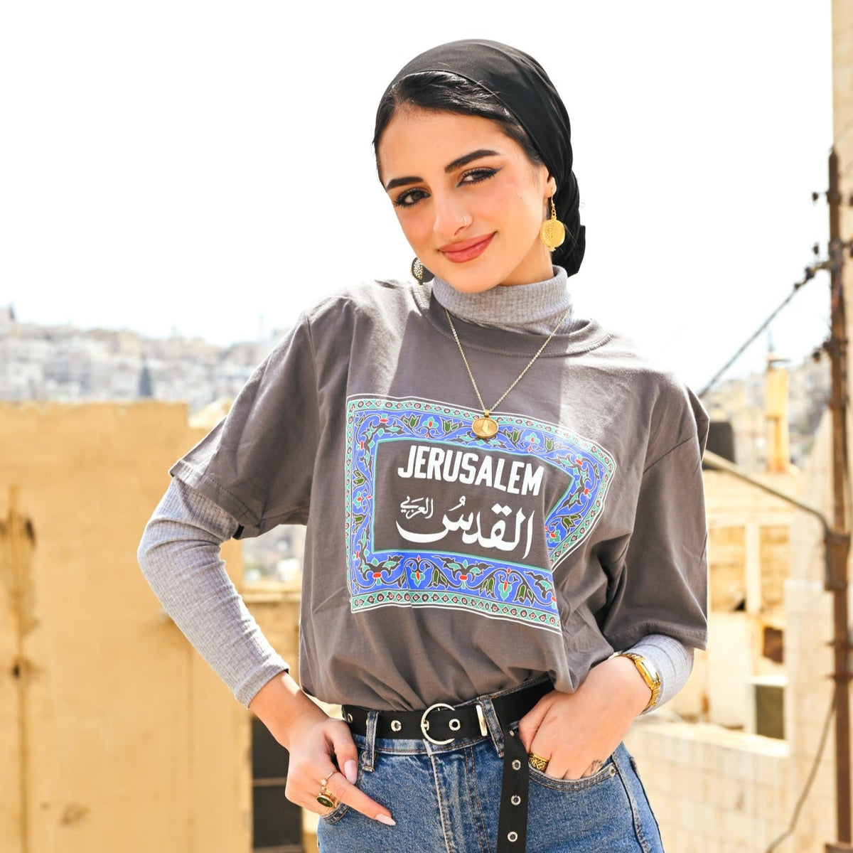Armenian Ceramic "Jerusalem" T-Shirt (Colorful)