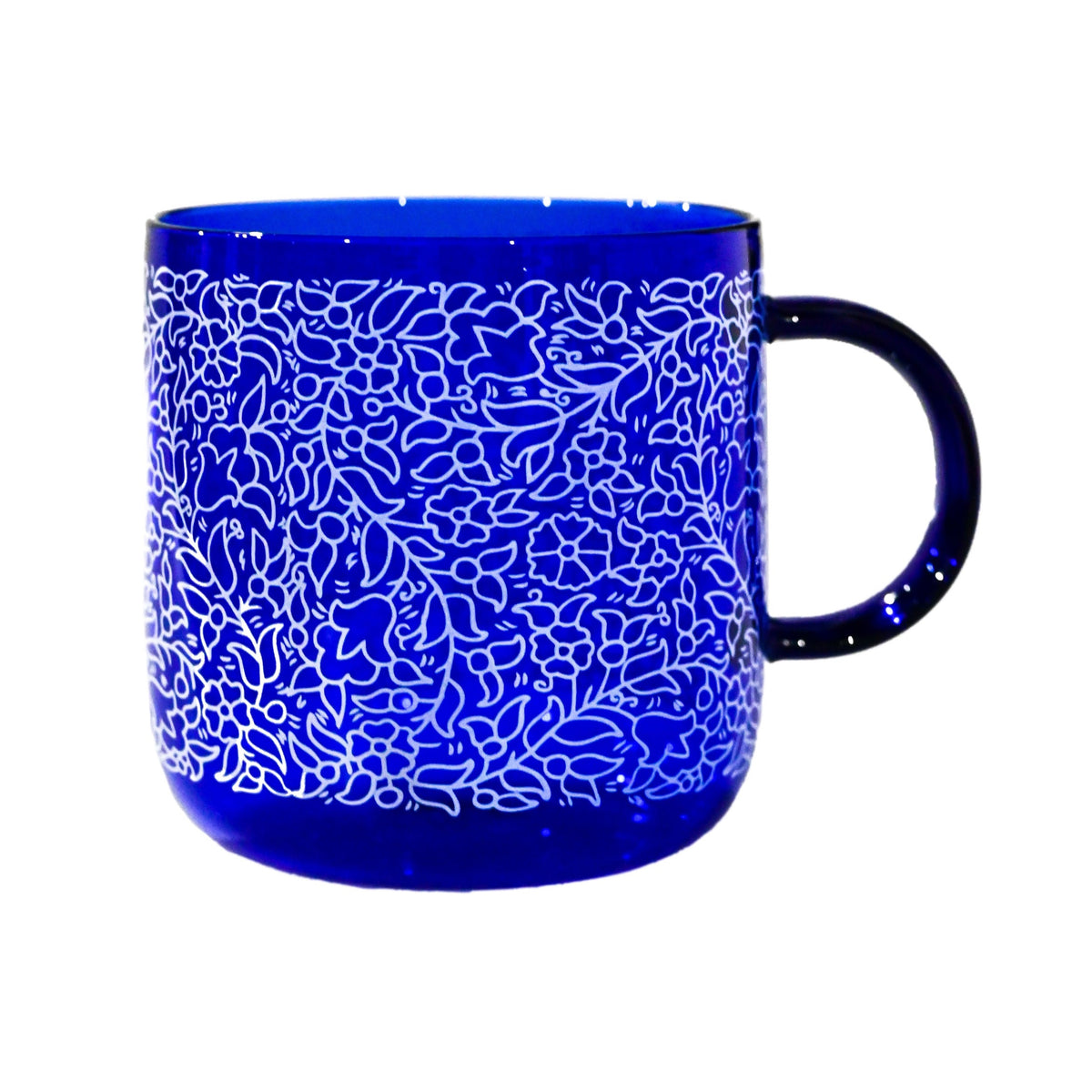 Khalili Ceramic Blue Glass Mug