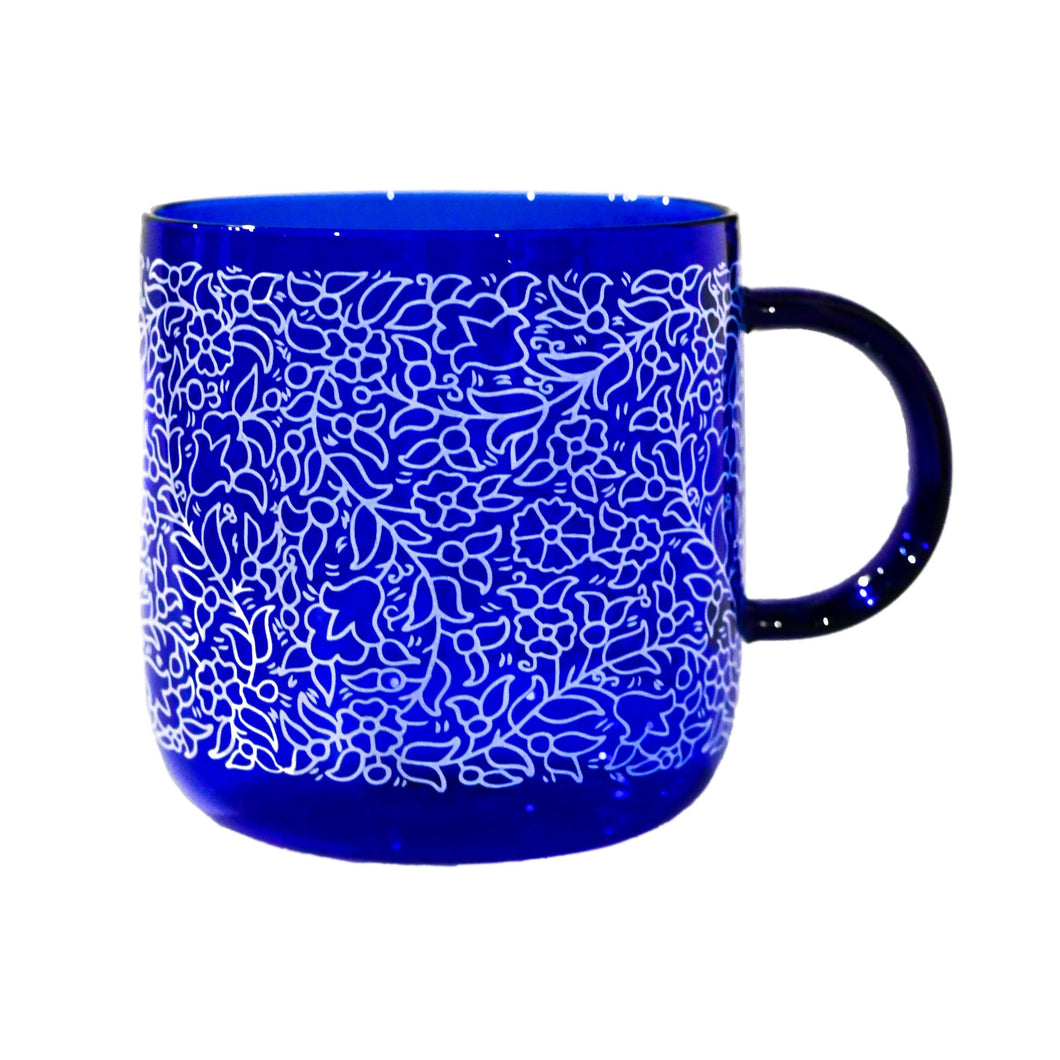 Khalili Ceramic Blue Glass Mug