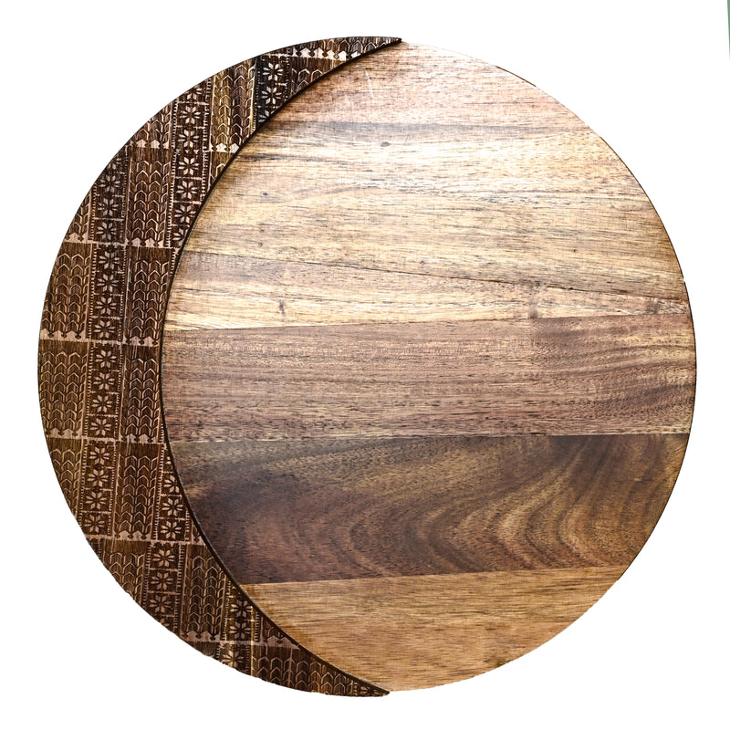 Wooden Tatreez Moon Platter