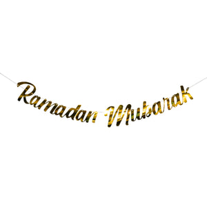 Golden "Ramadan Mubarak" Banner
