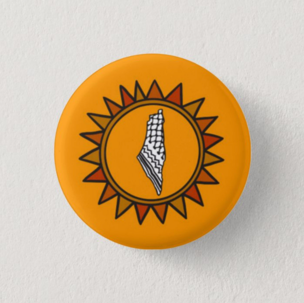 Ghassan Kanafani's Sun Button Pin