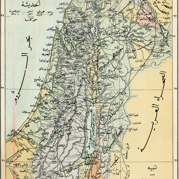 A Natural Map of Modern Palestine Print