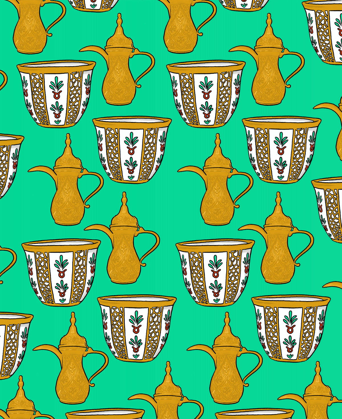 Pop 100% Arabic Coffee Print (Choose Your Color)