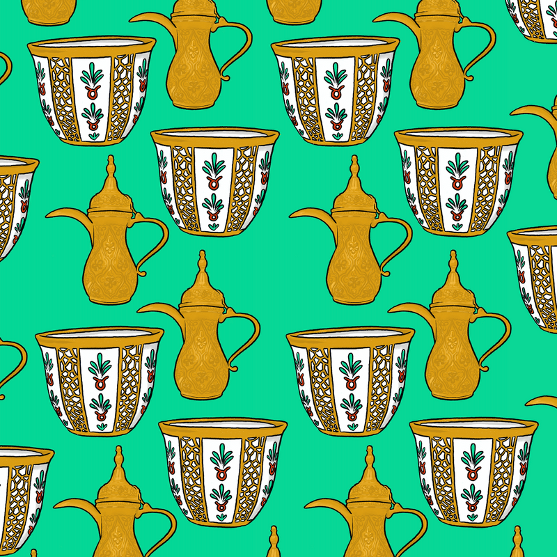 Pop 100% Arabic Coffee Print (Choose Your Color)