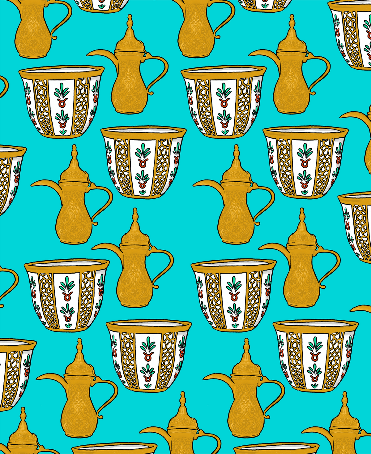Pop 100% Arabic Coffee Print (Choose Your Color)