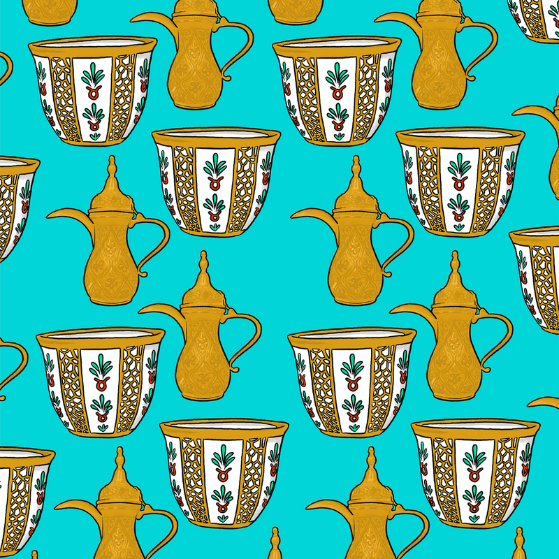 Pop 100% Arabic Coffee Print (Choose Your Color)
