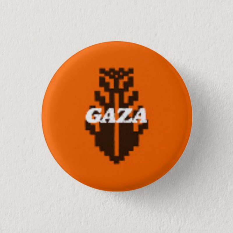 "Gaza" Button Pin